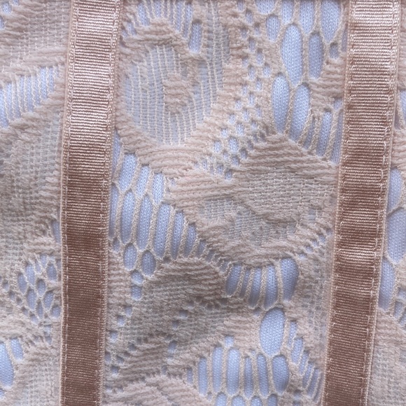 Cach’e Light pink Embroidered Sleeveless Dress A-Line Full back Zipper - Picture 4 of 10